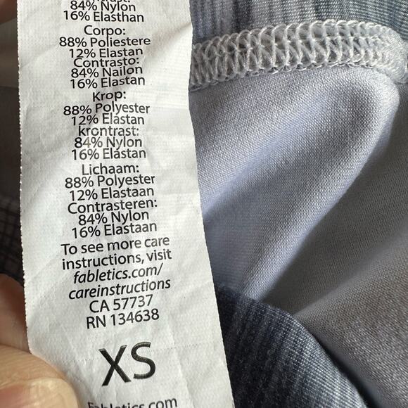 Fabletics Demi Lovato Graphic Print Grey Leggings High Waist Lisette Y2K - Picture 8 of 8